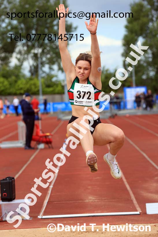 Senior Womens long jump, 2024 Northern Senior and Under-20s Track and Field Champs, Middlesbrough.  Photo: David T. Hewitson/Sports for All Pics